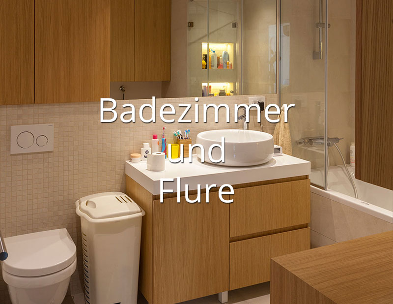 Badezimmer und Flure